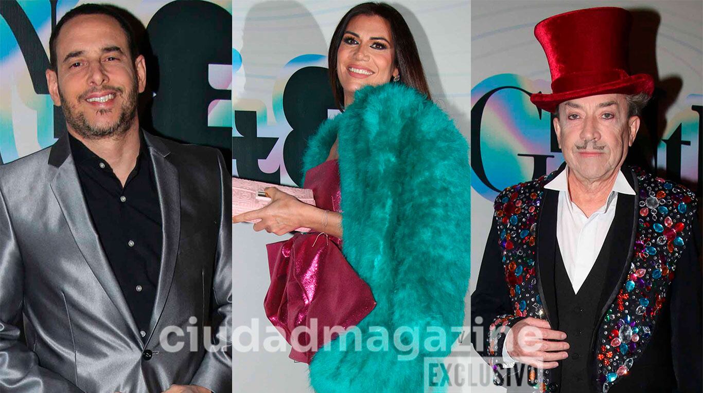 Rodrigo Lussich, Flor de la Ve y Aníbal Pachano en la fiesta pride de Gente (Fotos: Movilpress).