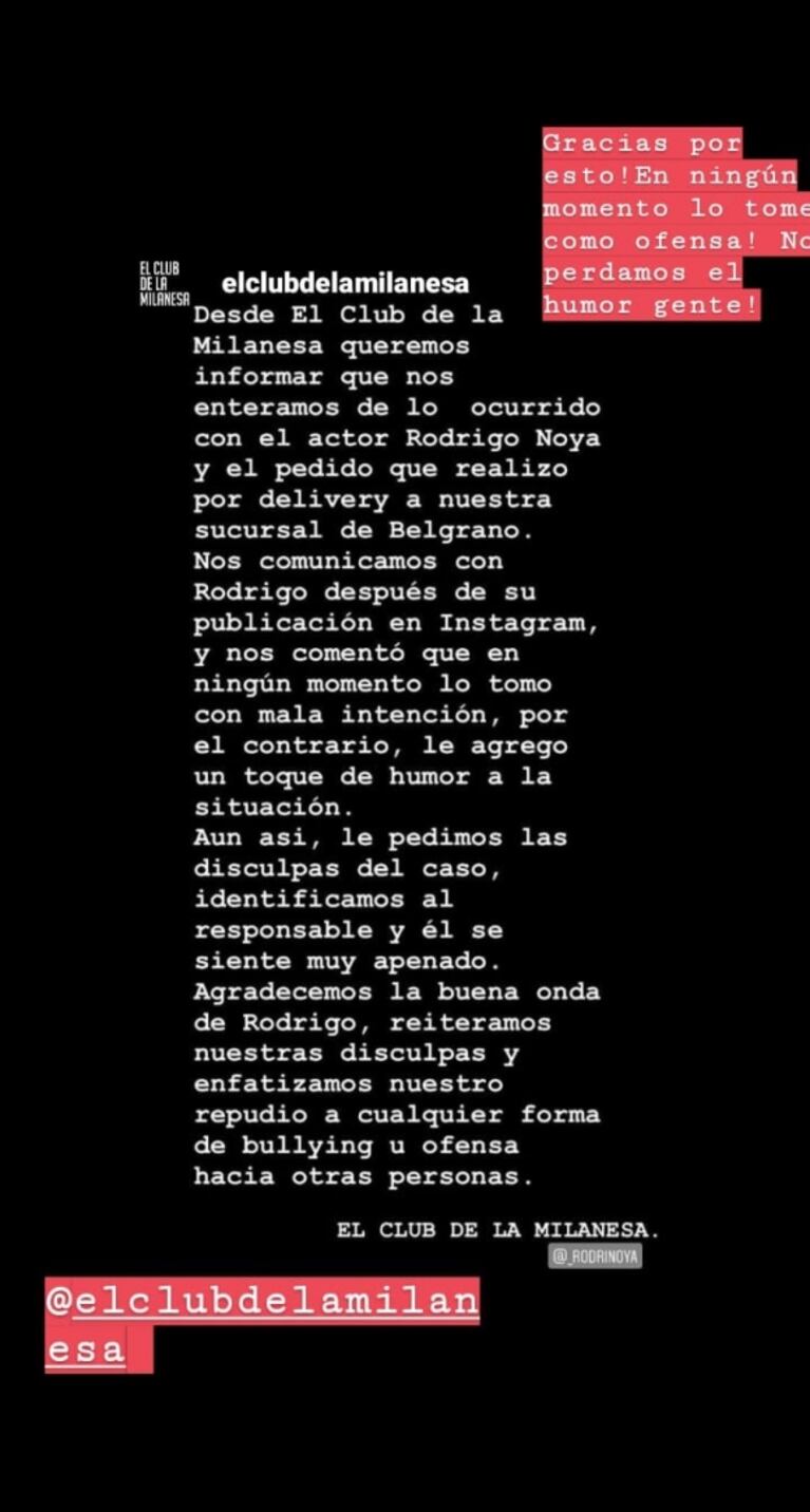 Rodrigo Noya denunció bullying porque le dejaron un dibujo de Milhouse en el delivery: el local se disculpó