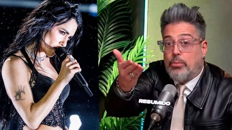Rolando Barbano destrozó a Lali Espósito (foto de Instagram y captura de stream, Resumido)