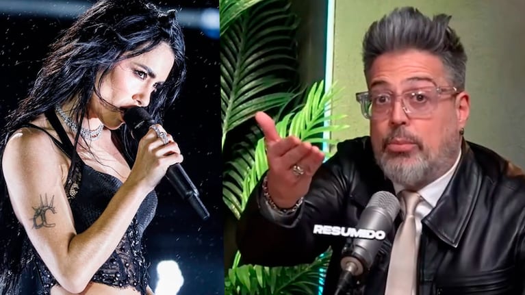 Rolando Barbano destrozó a Lali Espósito (foto de Instagram y captura de stream, Resumido)