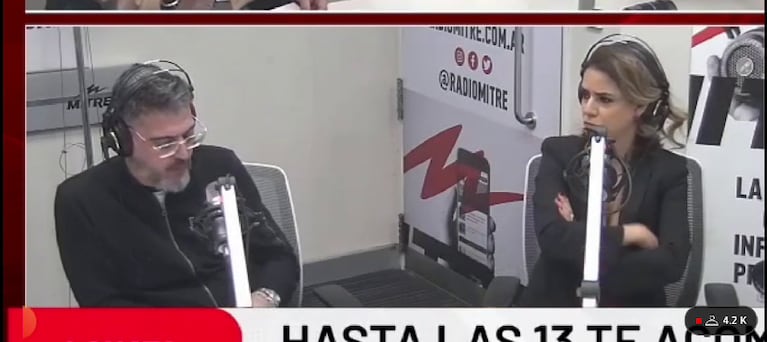 Rolando Barbano y Marina Calabró en Radio Mitre.