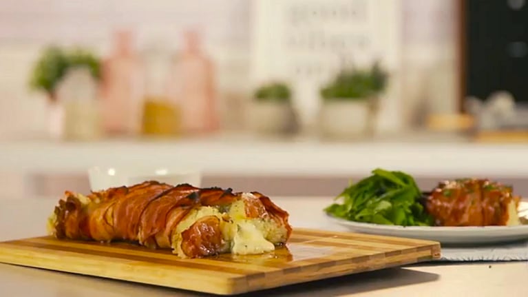 Roll de papa, queso y panceta, receta