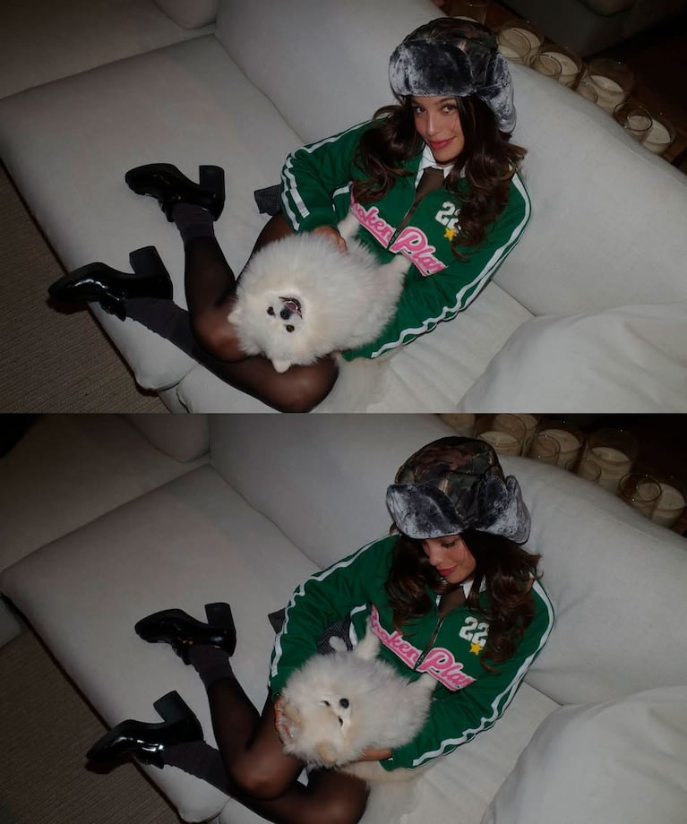 Roma, la perrita de Emilia Mernes y Duki (Fotos de Instagram @emiliamernes)