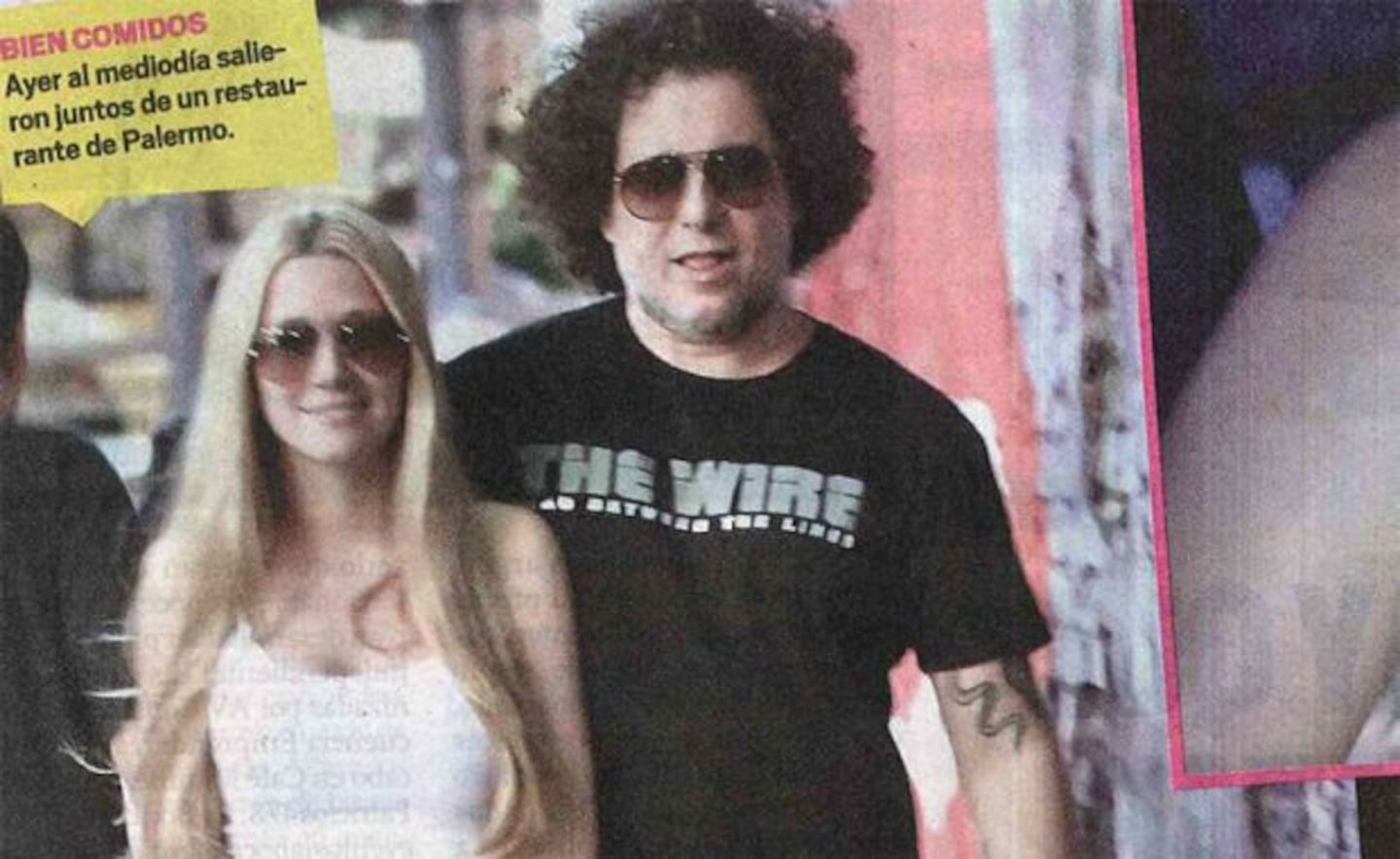 Romance confirmado: Micaela Breque y Andrés Calamaro, juntos. (Foto: Diario Muy) 