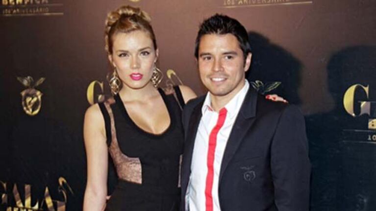 Romanela Amato y Javier Saviola. (Foto: Web)