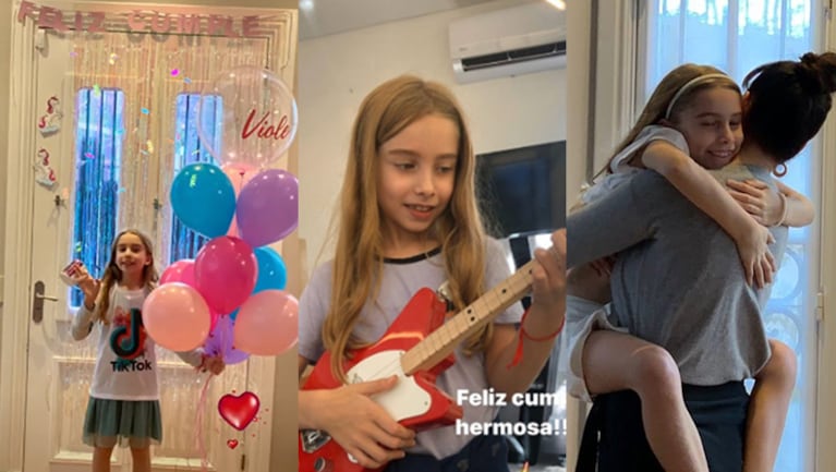 Romi y Jorge le organizaron a Viole un cumple especial.