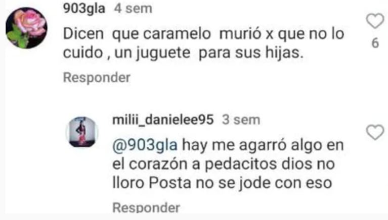 Romina Uhrig se defendió contundente tras haber sido acusada de matar a su perro Caramelo