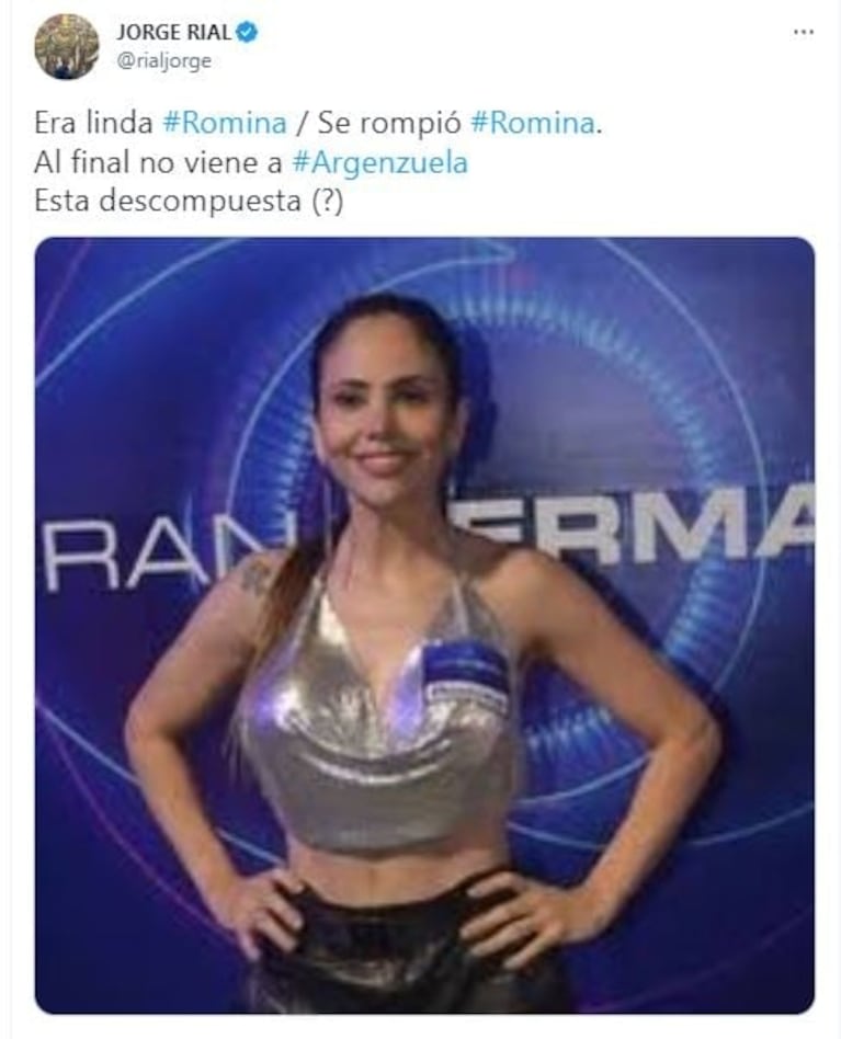 Romina Uhrig tuvo una noche de tragos con Alfa, faltó a la TV y se armó escándalo: "Está descompuesta"