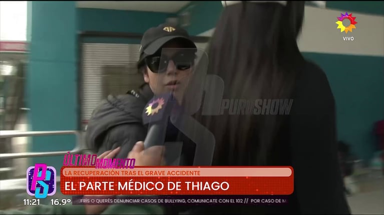 Romina Uhrig y Daniela Celis fueron a visitar a Thiago Medina.