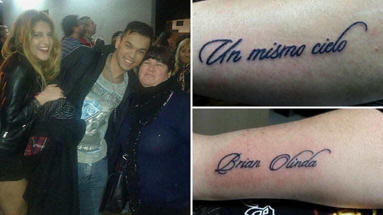 Romina y su homenaje a Brian Lanzelotta. (Foto: @delcauce)