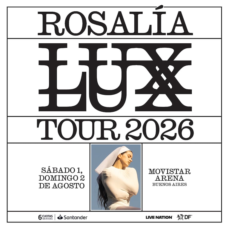 Rosalía anuncia dos shows en Buenos Aires: fechas y entradas del Lux Tour