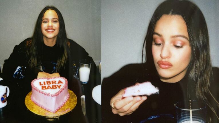 Rosalía recibió una torta dulce ¡y otra salada! por su cumple.