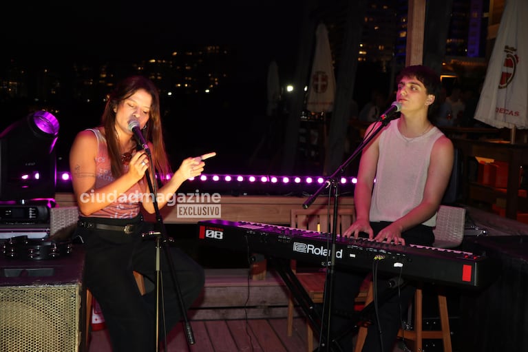 Rosario Ortega y Joaco Burgos en la noche de Punta del Este (Foto: RS).