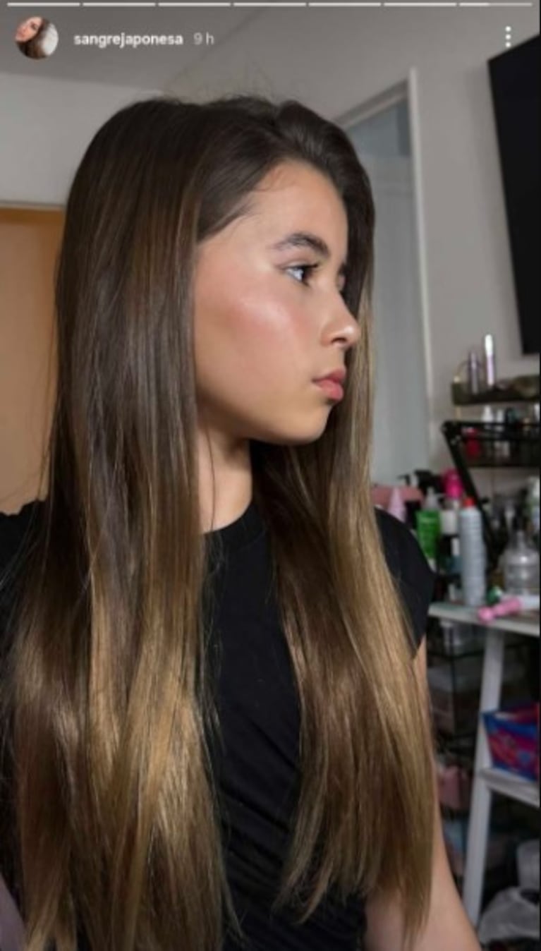 Rufina Cabré, maquillada por la China Suárez | Créditos: Instagram @sangrejaponesa
