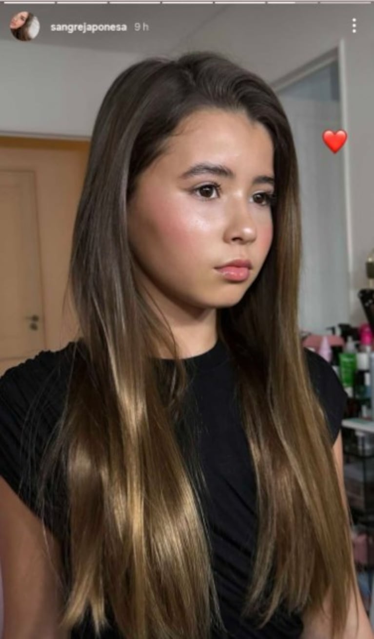 Rufina Cabré, maquillada por la China Suárez | Créditos: Instagram @sangrejaponesa
