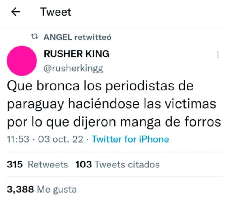 Rusherking defendió sin filtros a Tini Stoessel de las críticas de los conductores de Paraguay sobre su cuerpo