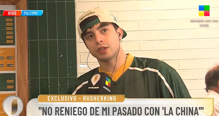 Rusherking habló de la China Suárez en Intrusos (América TV)