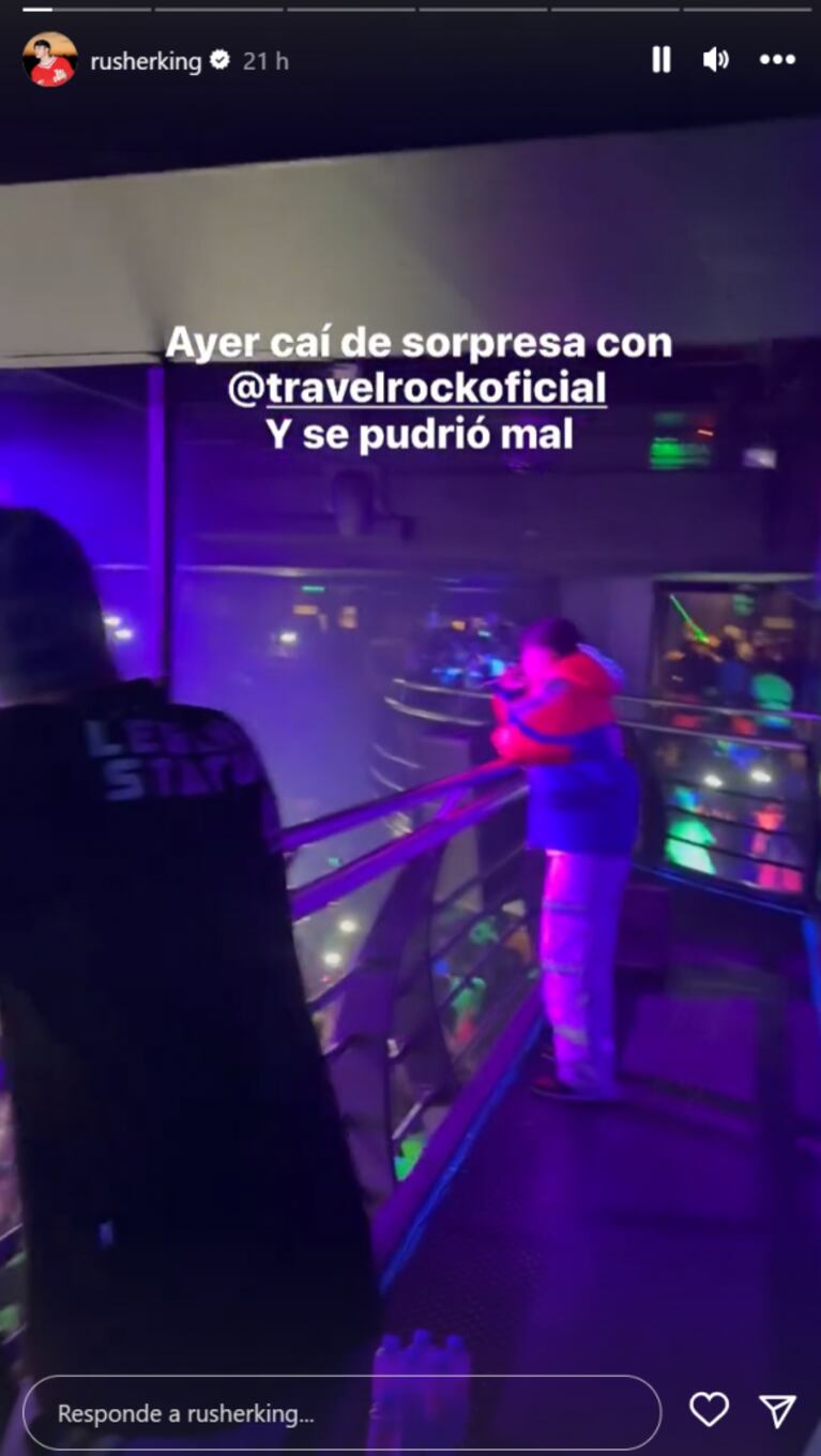 Rusherking irrumpió de sorpresa en un boliche y sorprendió a sus fans: el emocionante video