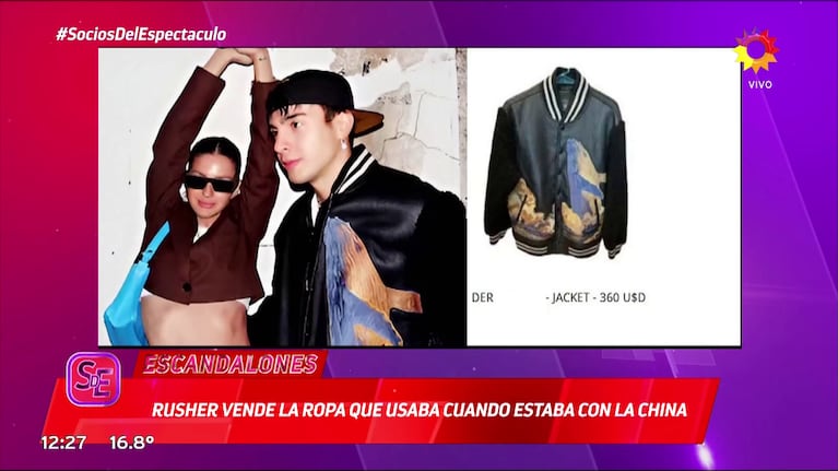 Rusherking vende la ropa que usó con China Suárez.