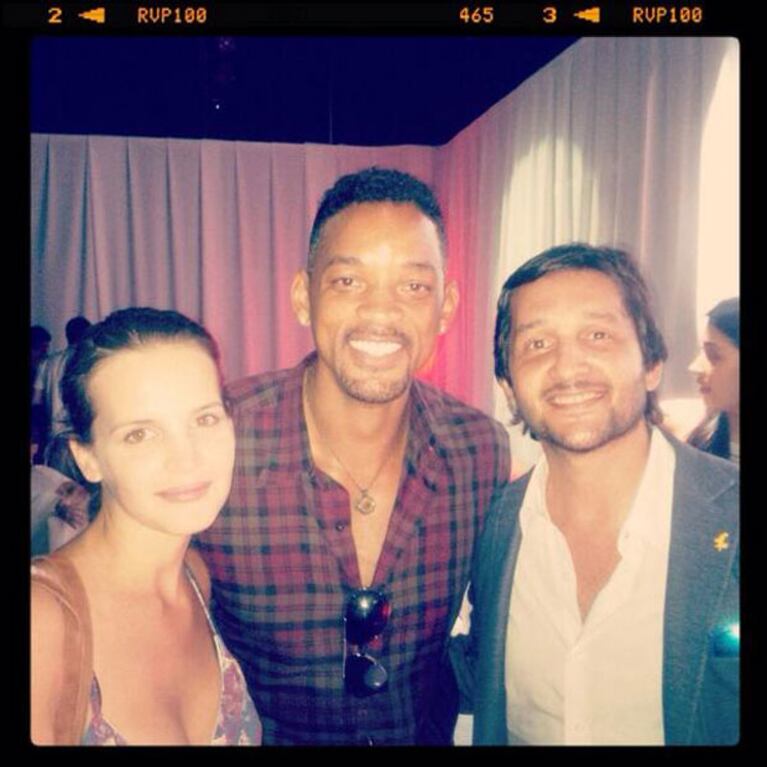 Sabrina Garciarena, Germán Paoloski y Will Smith (Foto: Twitter). 