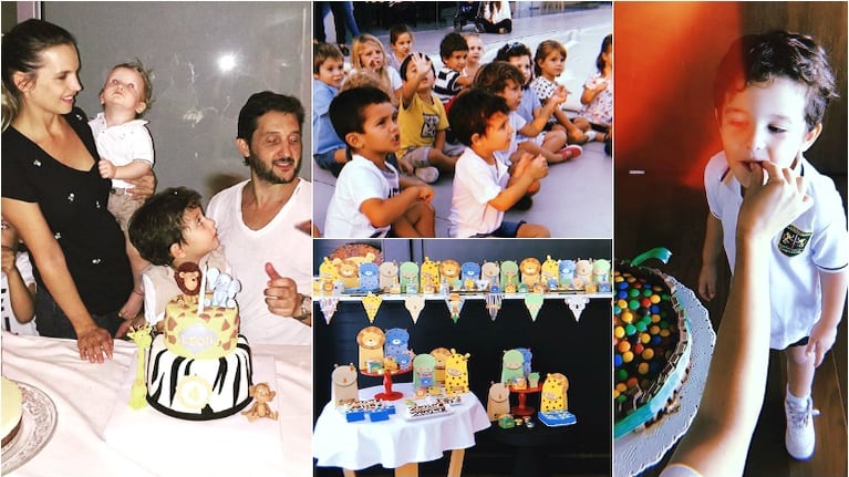 Sabrina Garciarena y Germán Paoloski festejaron los 4 años de su hijo León (Fotos: Instagram)