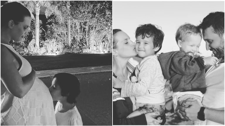 Sabrina Garciarena y la foto más tierna de su hijo mayor, a puro mimo con su hermanita en camino (Fotos: Instagram)