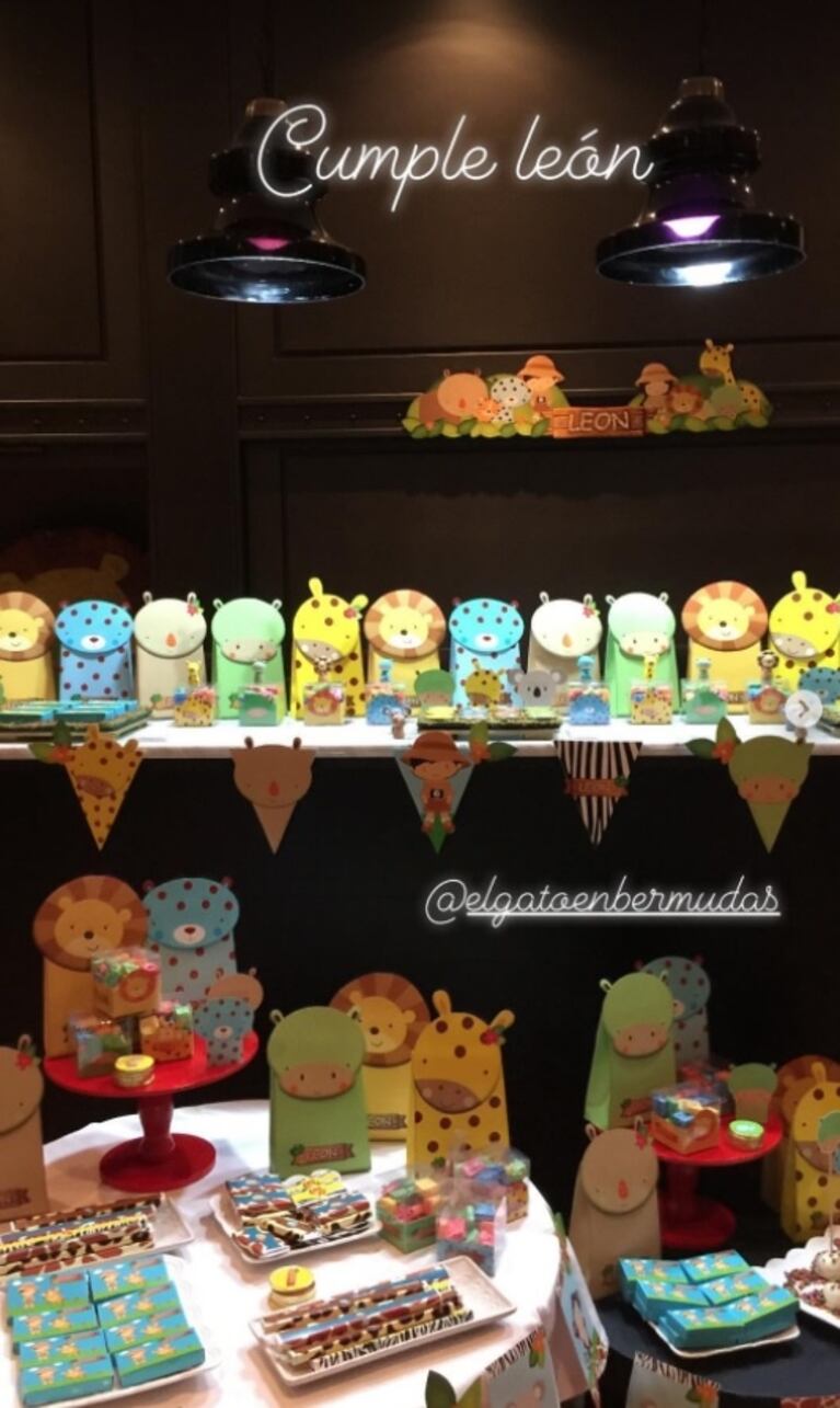 Sabrina Garciarena y Paoloski festejaron los 4 años de su hijo León:  diversión y decoración con animalitos