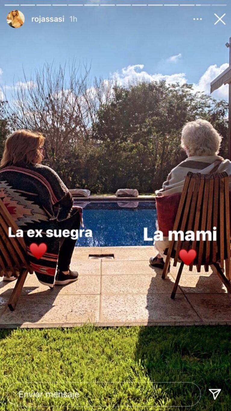 Sabrina Rojas compartió las fotos de su Día del Padre junto a Luciano Castro: la insólita postal con sus madres