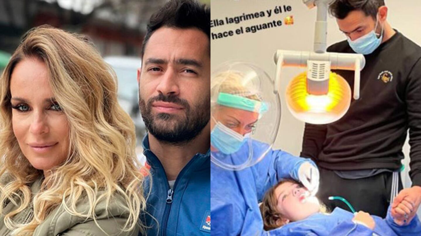 Sabrina Rojas compartió una tierna foto de Tucu López conteniendo a su hija en el dentista