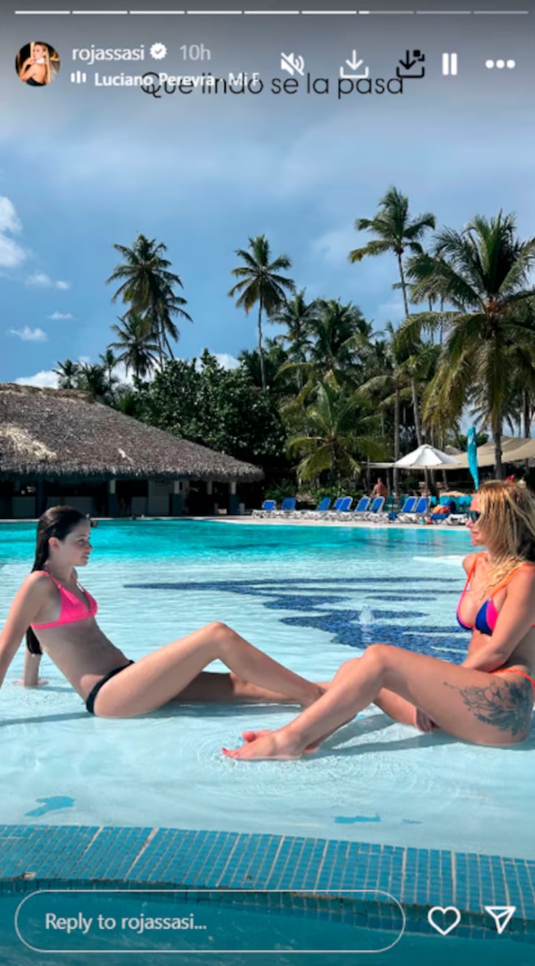 Sabrina Rojas disfrutó una lujosa escapada al Caribe junto a su hija Esperanza | Créditos: Instagram @rojassasi