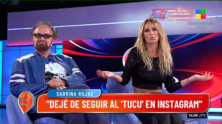 Sabrina Rojas explicó por qué dejó de seguir a Tucu López en Instagram y le tiró un tremendo palito