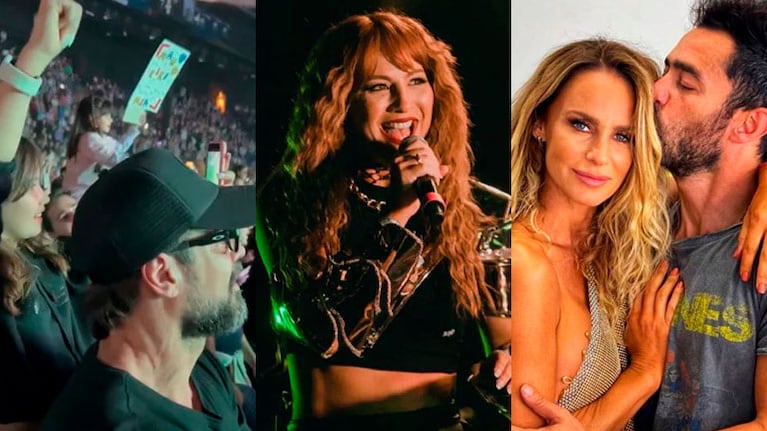 Sabrina Rojas fue con Luciano Castro, su hija y Tucu López a ver el show de Flor Vigna.