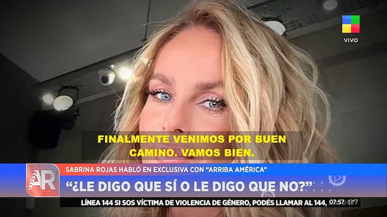 Sabrina Rojas hizo un sorpresivo anuncio tras blanquear su romance con José Chatruc (captura de América TV)