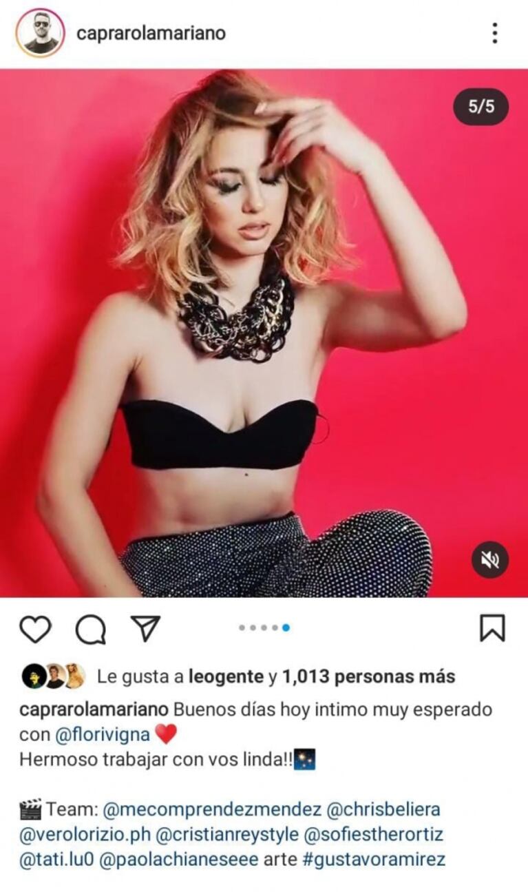 Sabrina Rojas le dedicó un gesto buena onda a Flor Vigna, la novia actual de Luciano Castro: le "likeó" una foto sensual