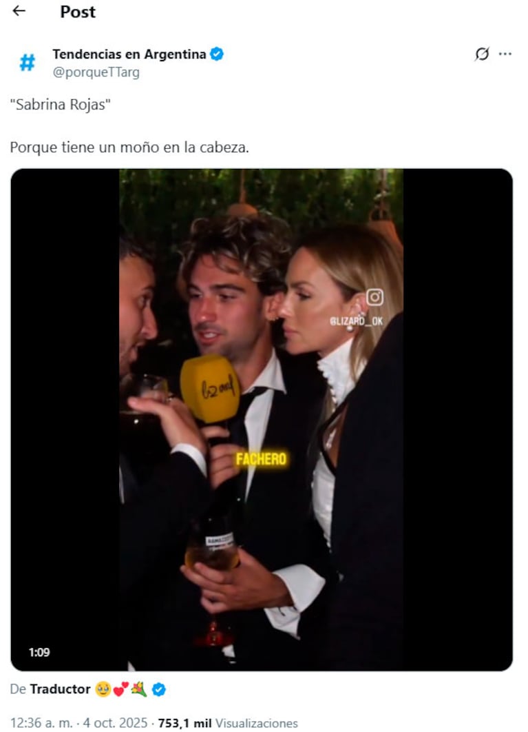 Sabrina Rojas reaccionó furiosa tras ser blanco de un titular machista (Foto: redes sociales)