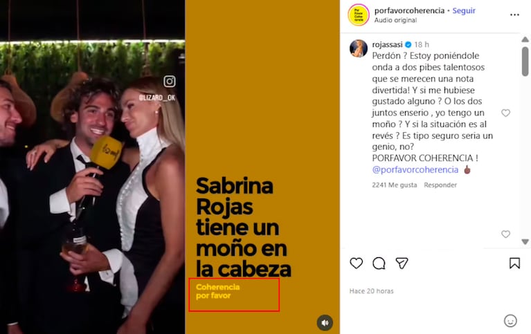 Sabrina Rojas reaccionó furiosa tras ser blanco de un titular machista (Foto: redes sociales)