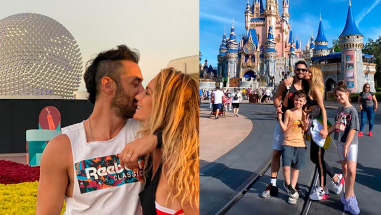 Sabrina Rojas, sus hijos y Tucu López se fueron de vacaciones a Disney.