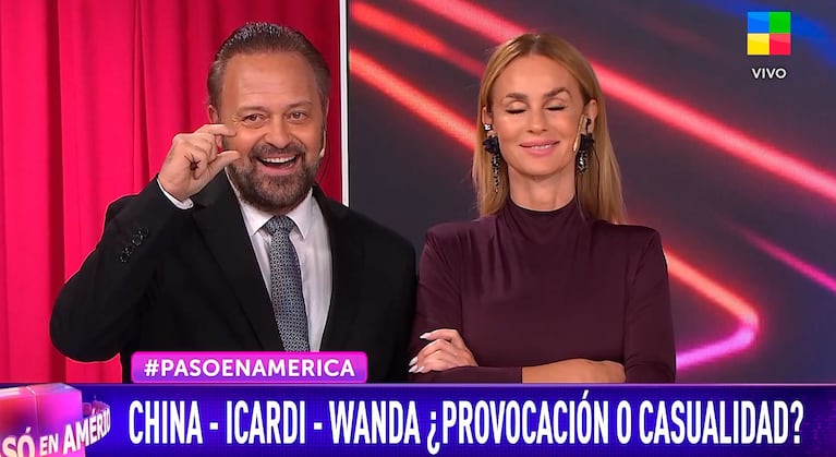Sabrina Rojas ubicó a Tartu en vivo durante el debate por una foto de la China Suárez (captura de América TV)
