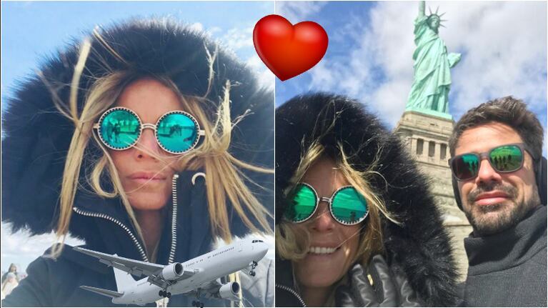 Sabrina Rojas y Luciano Castro, amor y vacaciones en Nueva York (Fotos: Instagram)