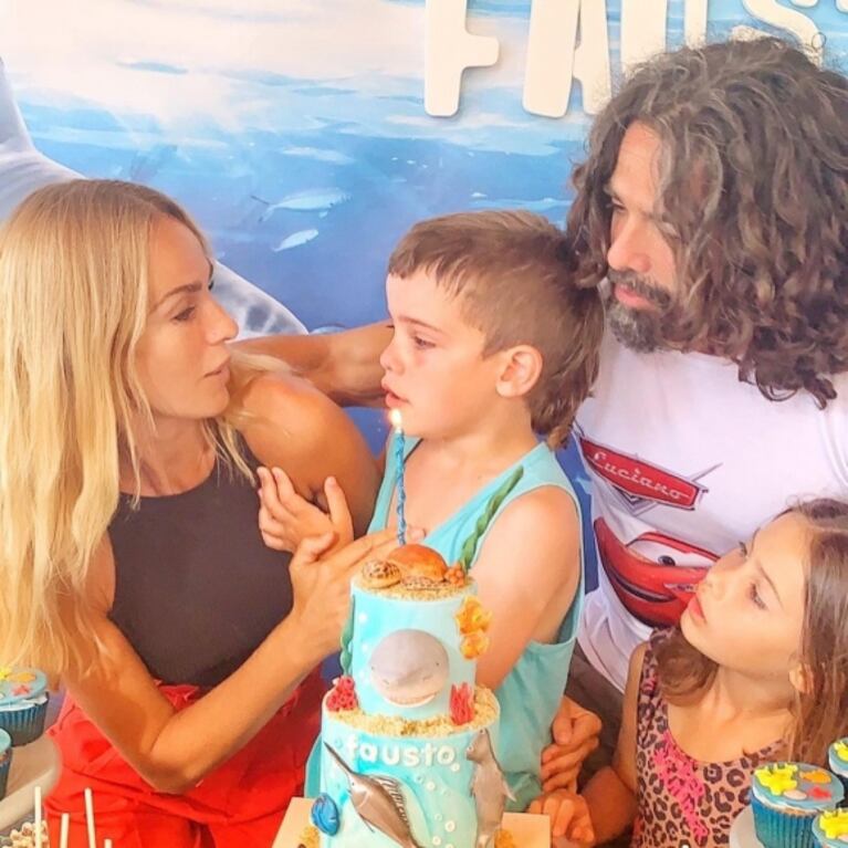 Sabrina Rojas y Luciano Castro celebraron el cumpleaños demoradísimo de su hijo: "Festejó los cinco y en un mes cumple seis"