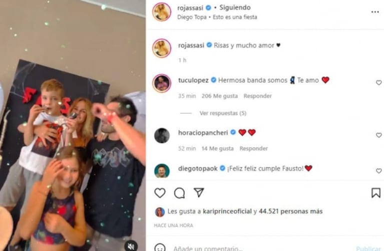 Sabrina Rojas y Luciano Castro le celebraron el cumple a su hijo junto a Tucu López y Flor Vigna: "Risas y mucho amor"