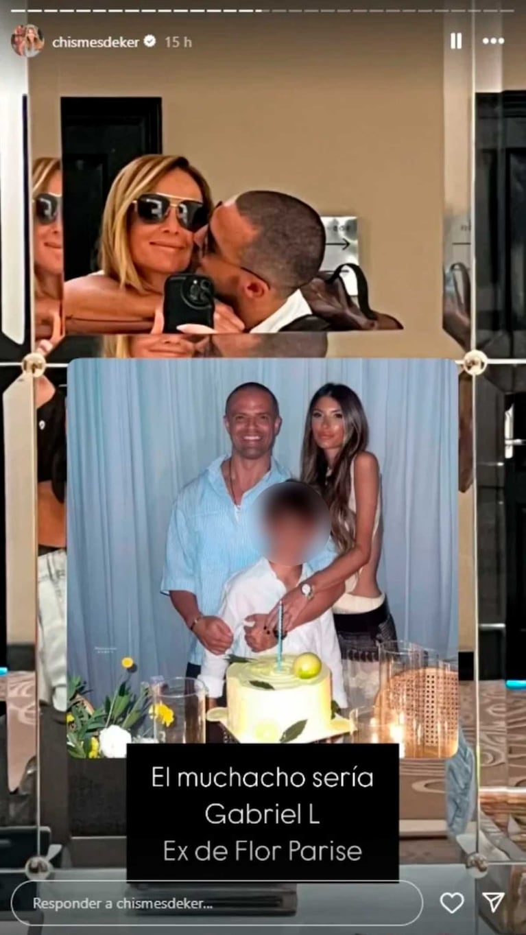 Sabrina Rojas y su nuevo novio, "Lechuga" (Fotos: Instagram @chismesdeker)