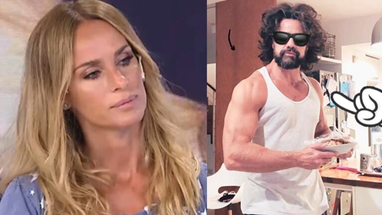Sabrina se rió del look de su marido en cuarentena.