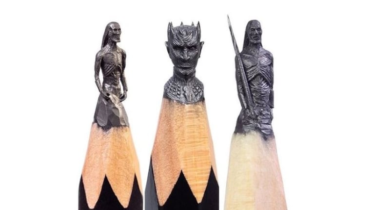 Salavat Fidai, el artista ruso que hace mini esculturas en lápices.