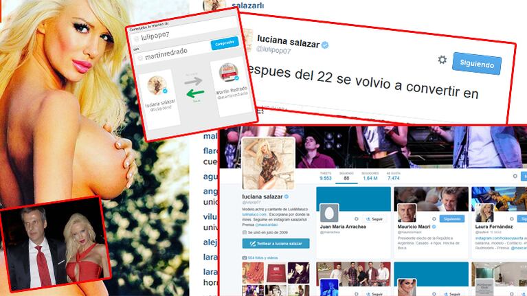¿Salazar y Redrado nuevamente en crisis? Fotos: Twitter, Instagram y Web.