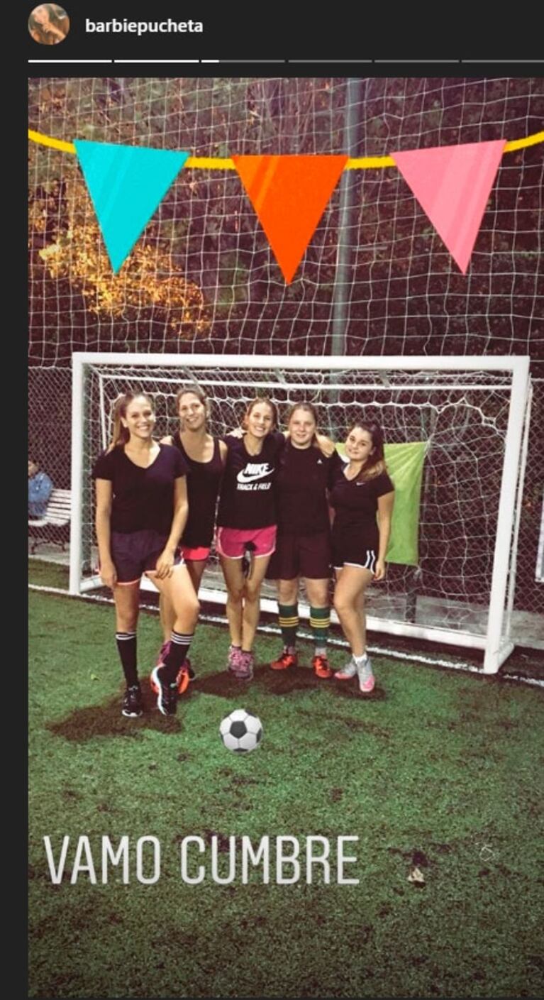 ¡Salió a la cancha! Barbie Vélez y un picadito de fútbol cinco con amigas: "Vamos Cumbre"