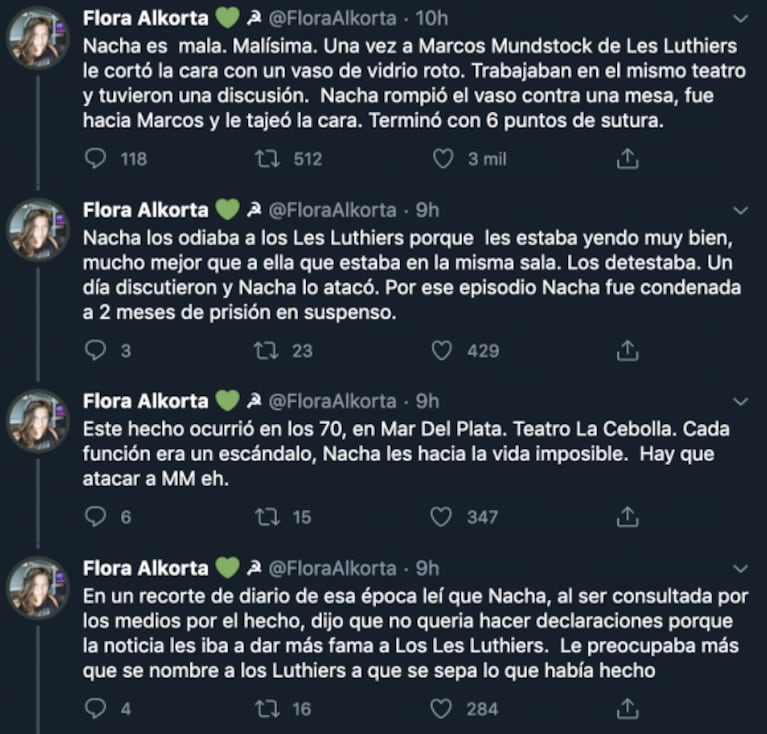Salió a la luz una desconocida (y grave) anécdota de Nacha Guevara con Les Luthiers: "Ella rompió un vaso contra la mesa y le tajeó la cara"
