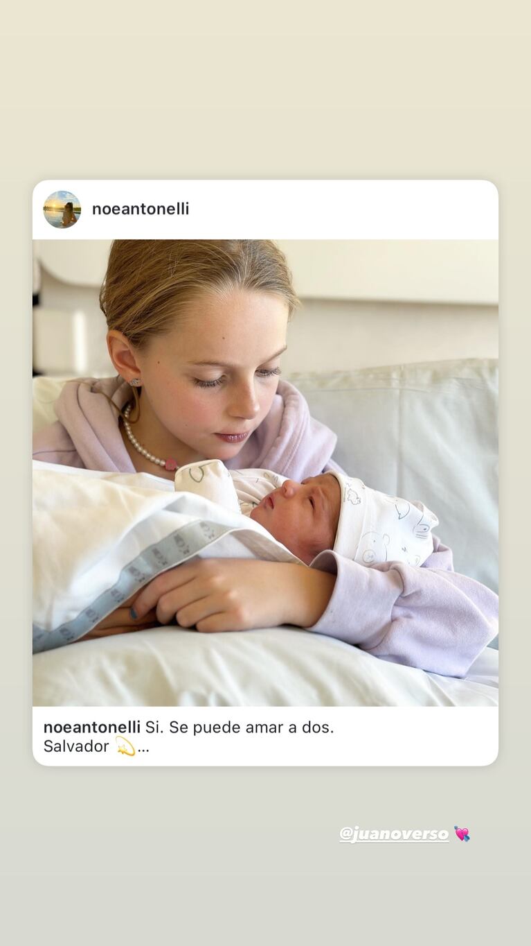 Salvador y Juana, los hijos deNoe Antonelli (Foto: Instagram)