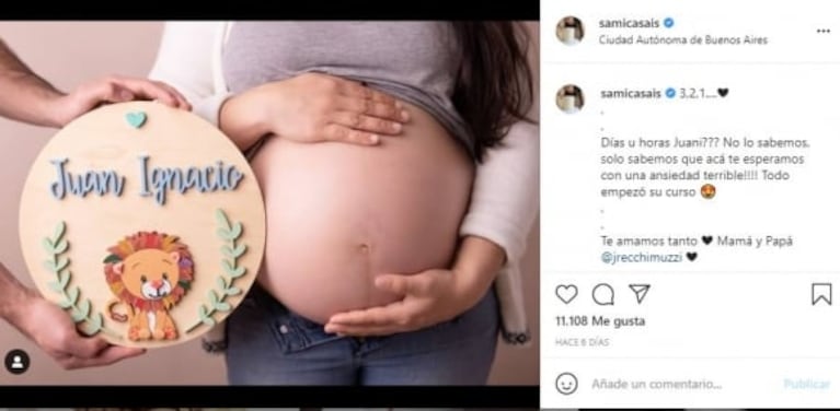 Samanta Casais, exparticipante de Bake Off Argentina, dio a luz a su bebé: la primera foto de Juan Ignacio