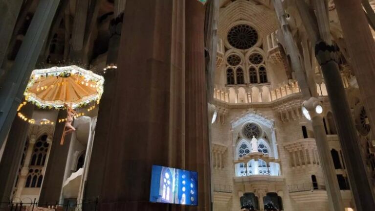 Samsung incorpora televisores 8K en la Sagrada Familia para contemplar los detalles del monumento